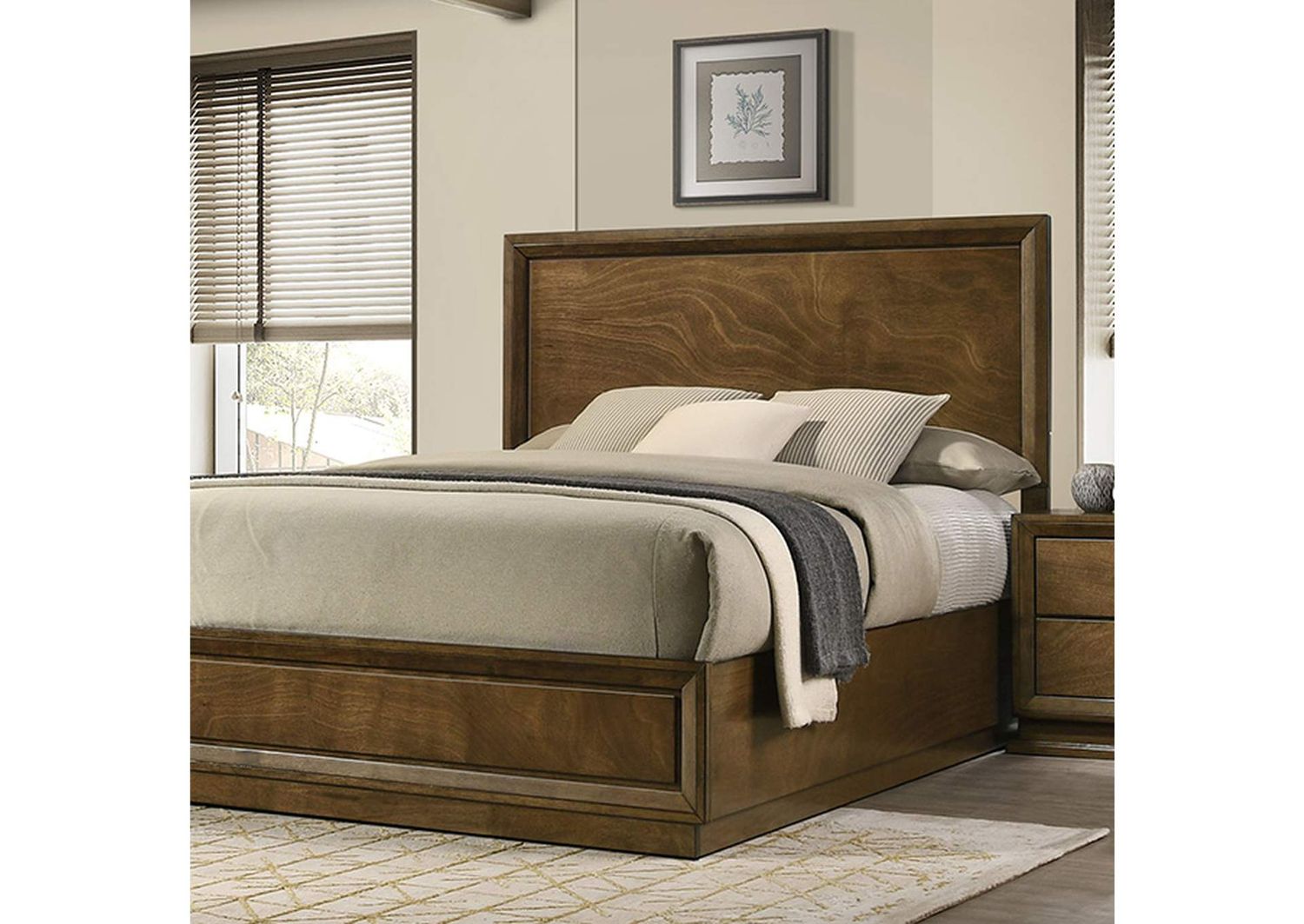 Kirkham Queen Bed Walnut(FM7213WN)