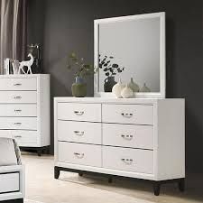 Errico white dresser/mirror (FM7215WH-M/D)