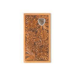Ariat Mens Rodeo Style Wallet Floral Embossing Logo Natural A3559748
