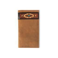 Ariat Mens Rodeo Style Wallet Southwestern Aged Bark A35584217 Ariat Mens Rodeo Style Wallet Southwestern Aged Bark A35584217