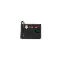 Ariat Money Clip Wallet Mexico Flag Colors Black A3555401 Ariat Money Clip Wallet Mexico Flag Colors Black A3555401