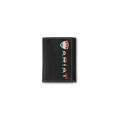 Ariat Trifold Wallet Mexico Flag Colors Black A3555201