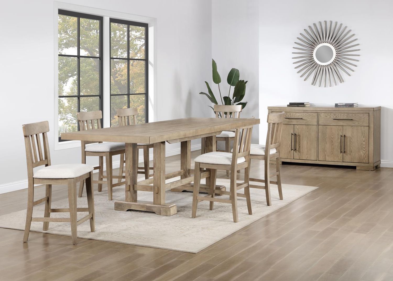 Napa Counter Height Table w/ 10 Chairs, SAND NP600