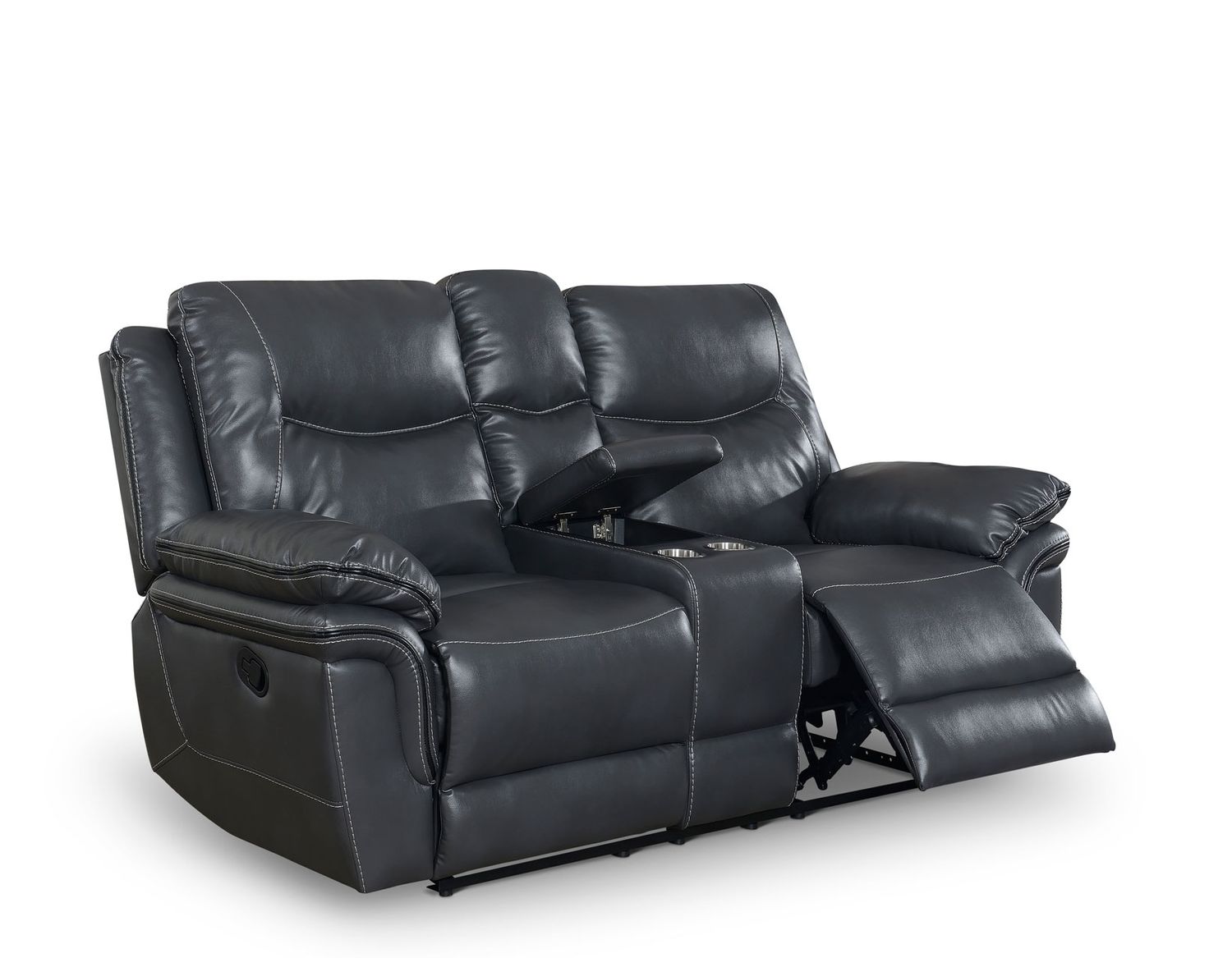 Isabella Manual Reclining Console Loveseat, Grey IS850CLG