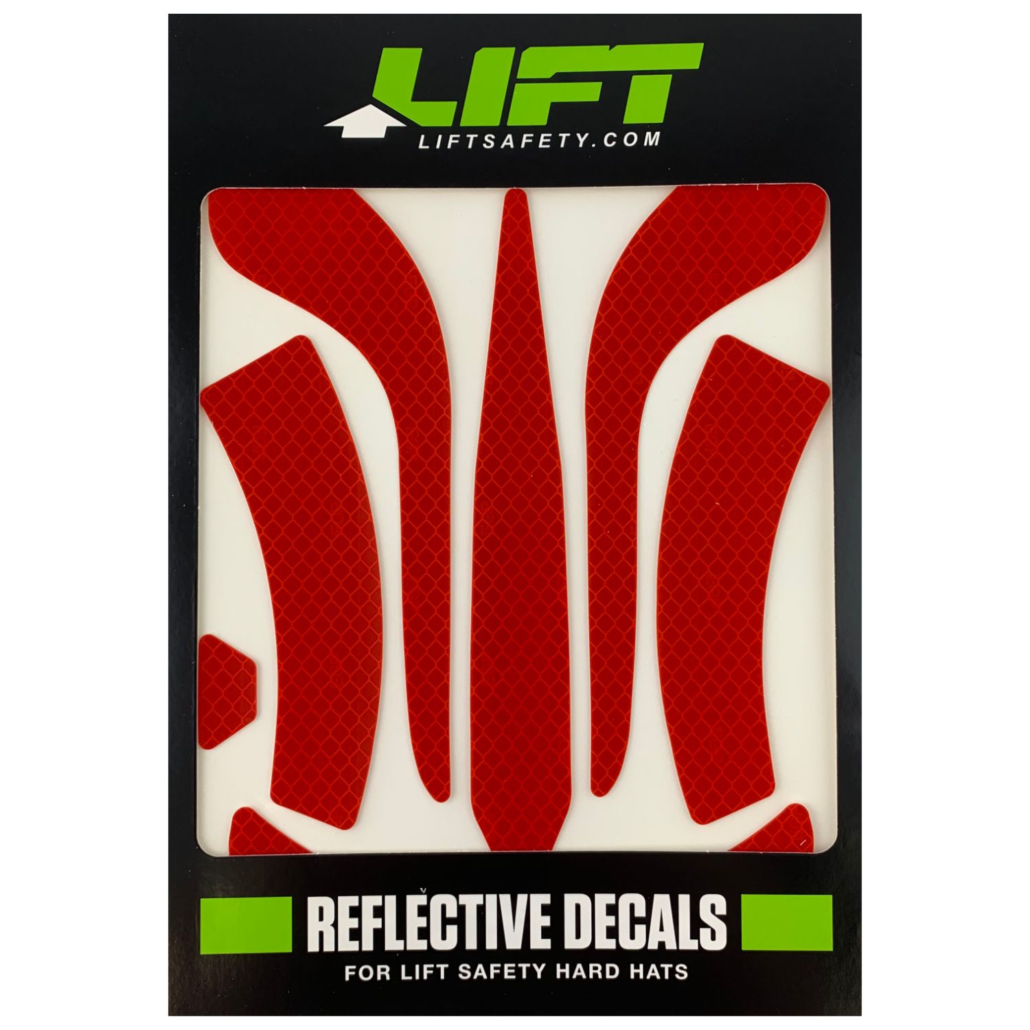DAX LIFT REFLECTIVE DECAL KIT FOR HARD HATS RED - HDRD-20RD