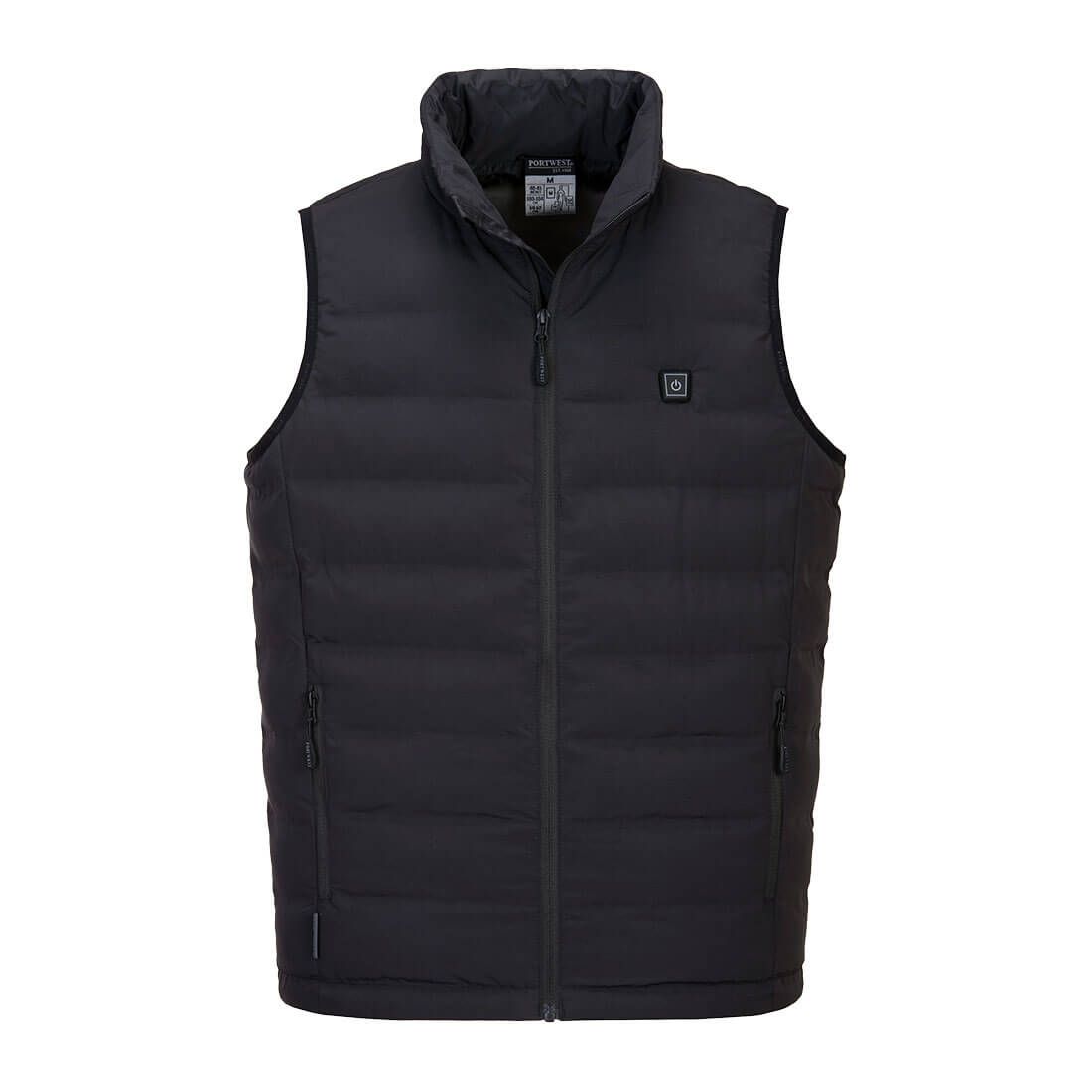 Portwest Ultrasonic Heated Tunnel Bodywarmer Black S558, Size: S