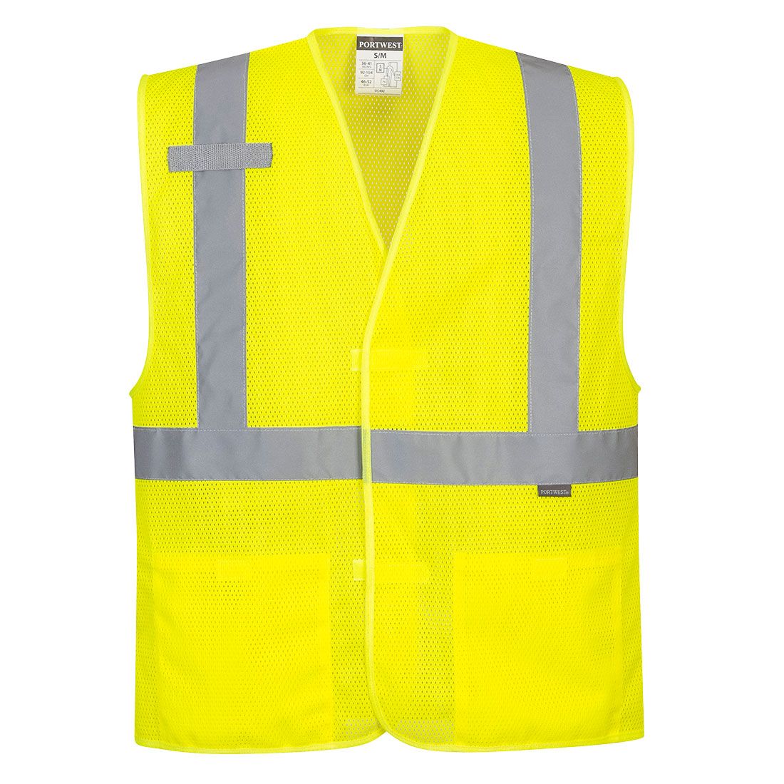 Portwest UC492 - Economy Hi-Vis Band and Brace Vest Yellow, Size: S/M
