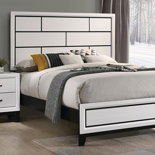 Errico Full Bed, White FM7215WH-F-BED