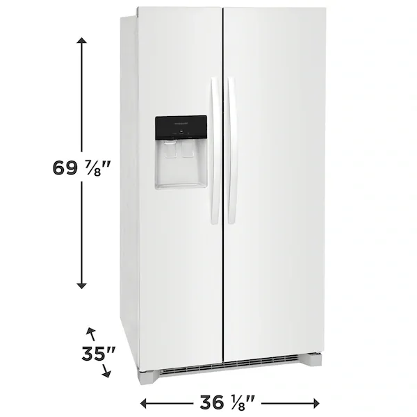 Frigidaire 25.6 Cu Ft SD SxS Refrigerator - White FRSS2623AW