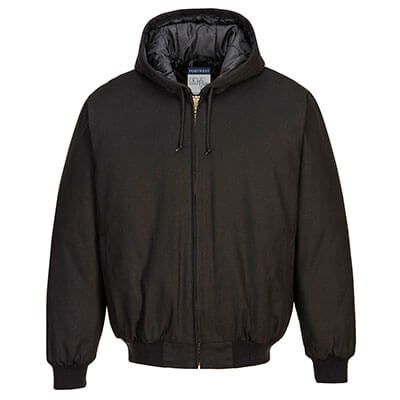 DuraDuck Quilt Lined Hooded Jacket, Black DC801