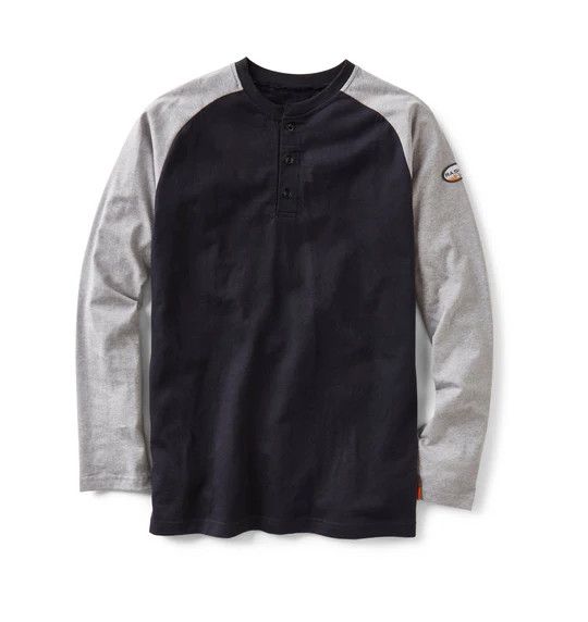 ***RASCO FR Two Tone Henley T-Shirt' FR0401