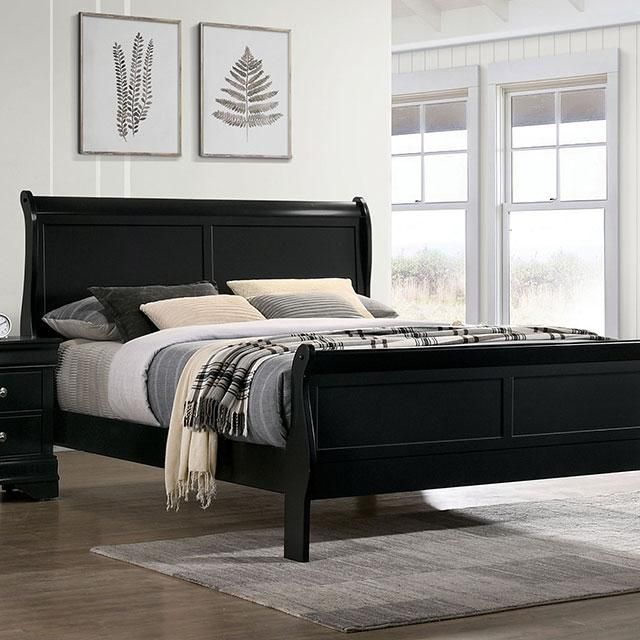 Louis Philippe Twin Bed, Black FM7866BK-T-BED