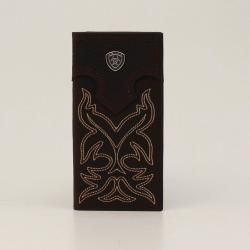 Ariat Youth Rodeo Wallet Boot Stitch Shield Medium Brown A3551244