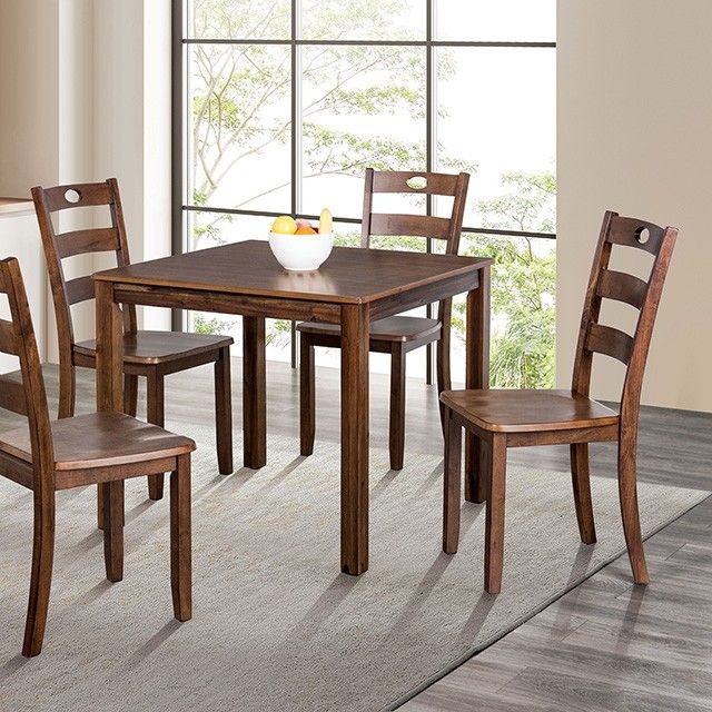 Lubbock 5pc standard height table in walnut (FM3419WN-T-5PK) Lubbock 5pc standard height table in walnut (FM3419WN-T-5PK)