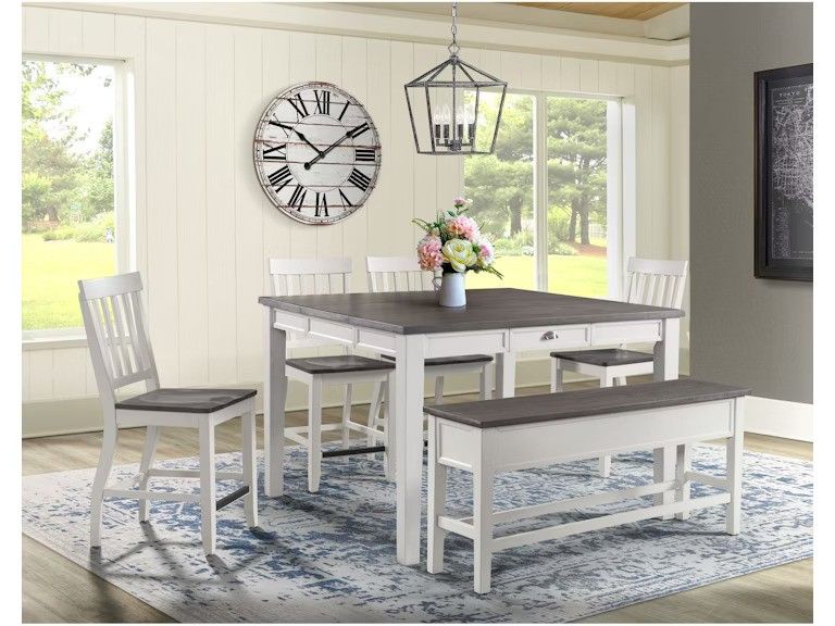 Kayla CT HT table w/ 4 Chairs & a Bench DKY350