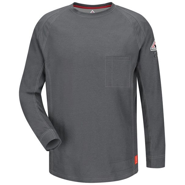 **Bulwark iQ Series® Comfort Knit Men's FR Long Sleeve T-Shirt QT32CH