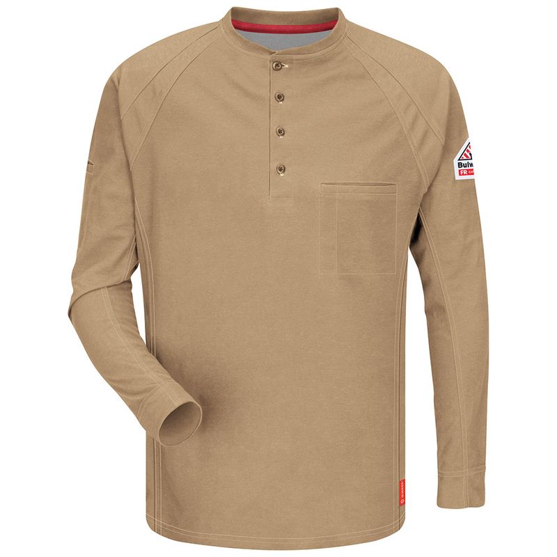 **Bulwark iQ Series® Comfort Knit Men's FR Henley QT20KH