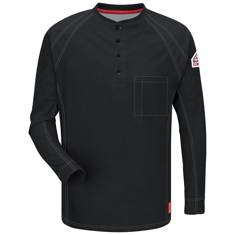 **Bulwark iQ Series® Comfort Knit Men's FR Henley QT20BK
