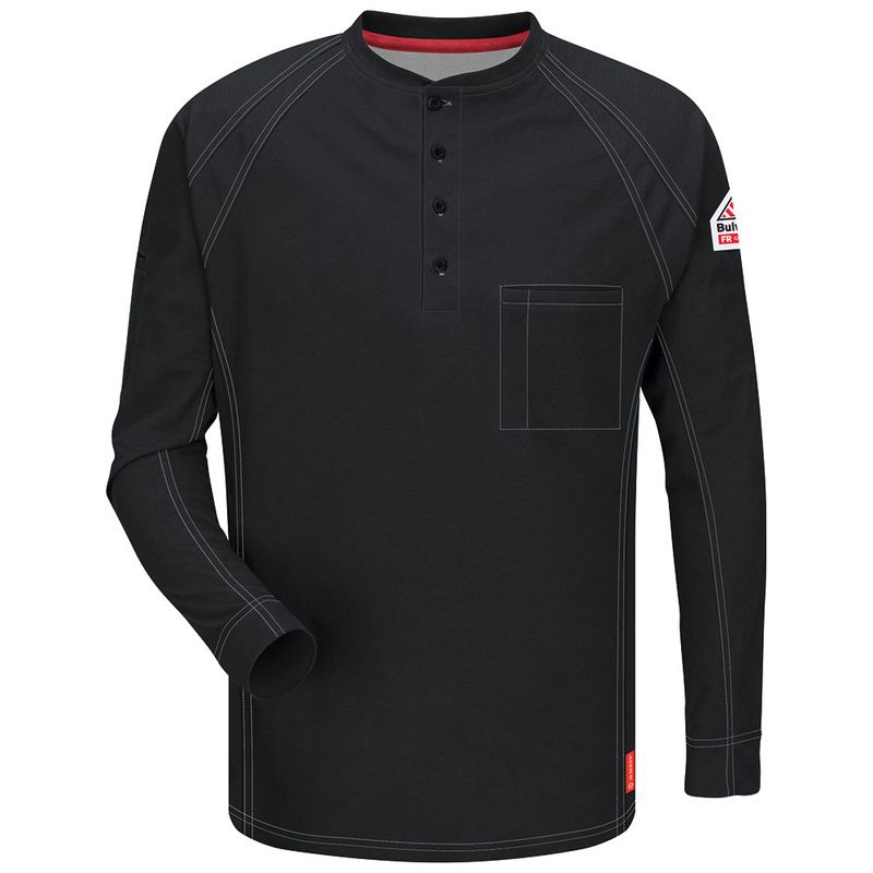 **Bulwark iQ Series® Comfort Knit Men's FR Henley QT20BK