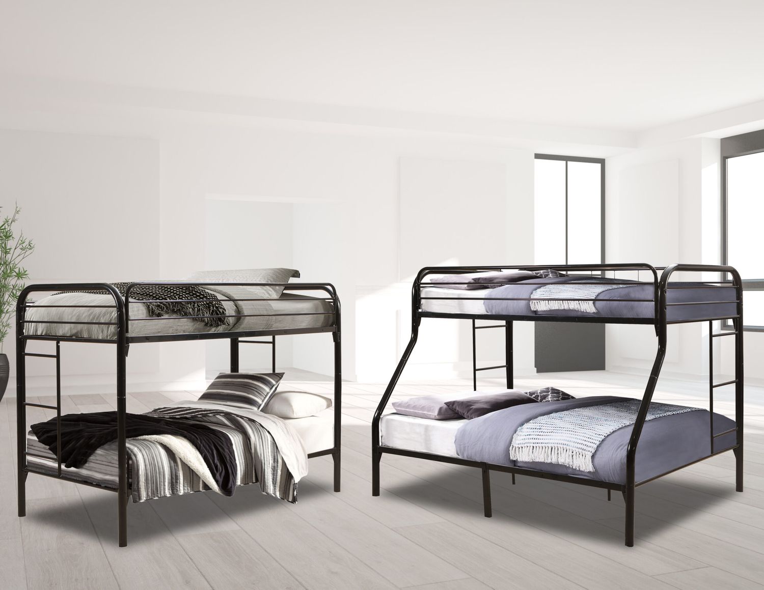 Kith Twin/Twin Metal Bunkbed in Black 116-TT