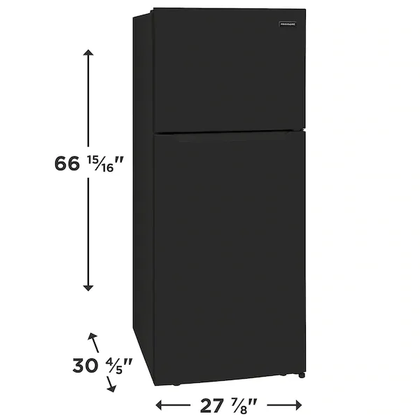 Frigidaire 18 Cu Ft Top Mount Refrigerator, Estar - Black FFHT1822UB