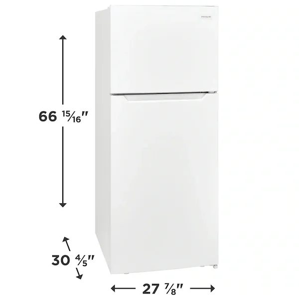 Frigidaire 18 Cu Ft Top Mount Refrigerator, Estar - White FFHT1822UW