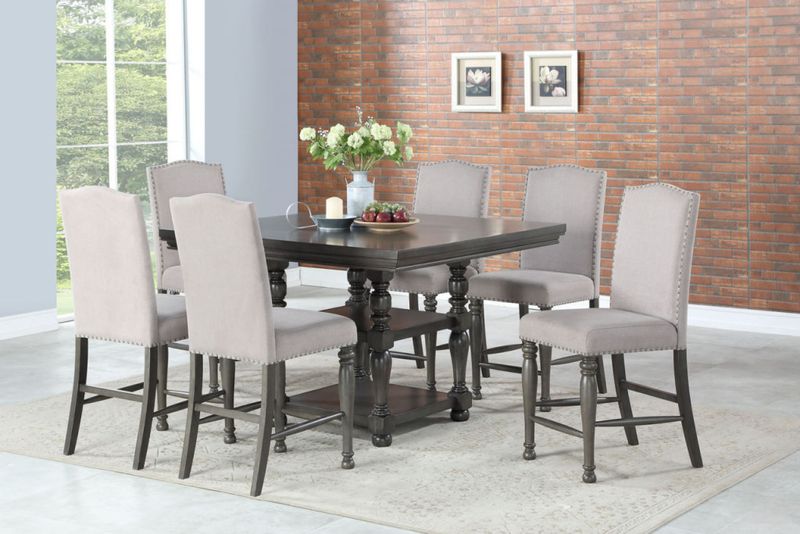 Caswell counter height w/6 chairs (cw700cc7pc)