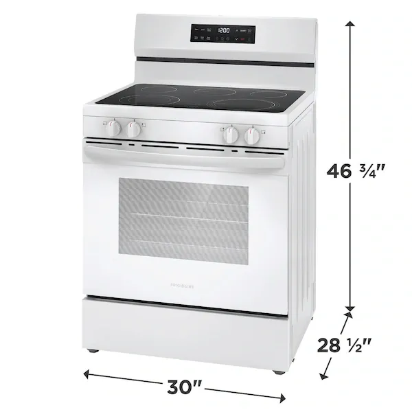 Frigidaire 30" Electric Range in White (FCRE3062AW)