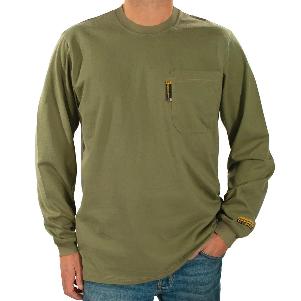 **BENCHMARK FR LONG SLEEVE RIG, Color: 3118FRAG ARMY GREEN, Size: M