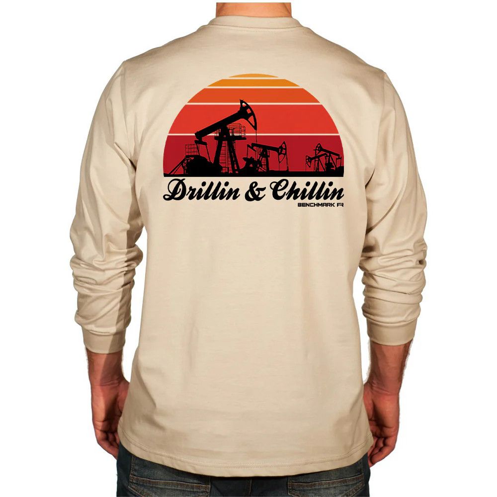 BENCHMARKFR DRILLIN AND CHILLIN, Color: 3118FRB - DCHILL BEIGE, Size: SMALL