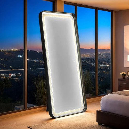 IMOGEN  FLOOR MIRROR, BLACK, (FM-AC8014BK-M)