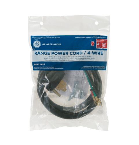 GE Range 4 Wire Power Cord 4' WX09X10035