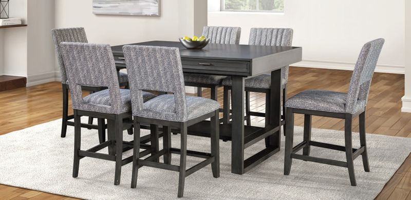 Potton Grey Counter Height Table w/ 6 Chairs (FM3425GY)