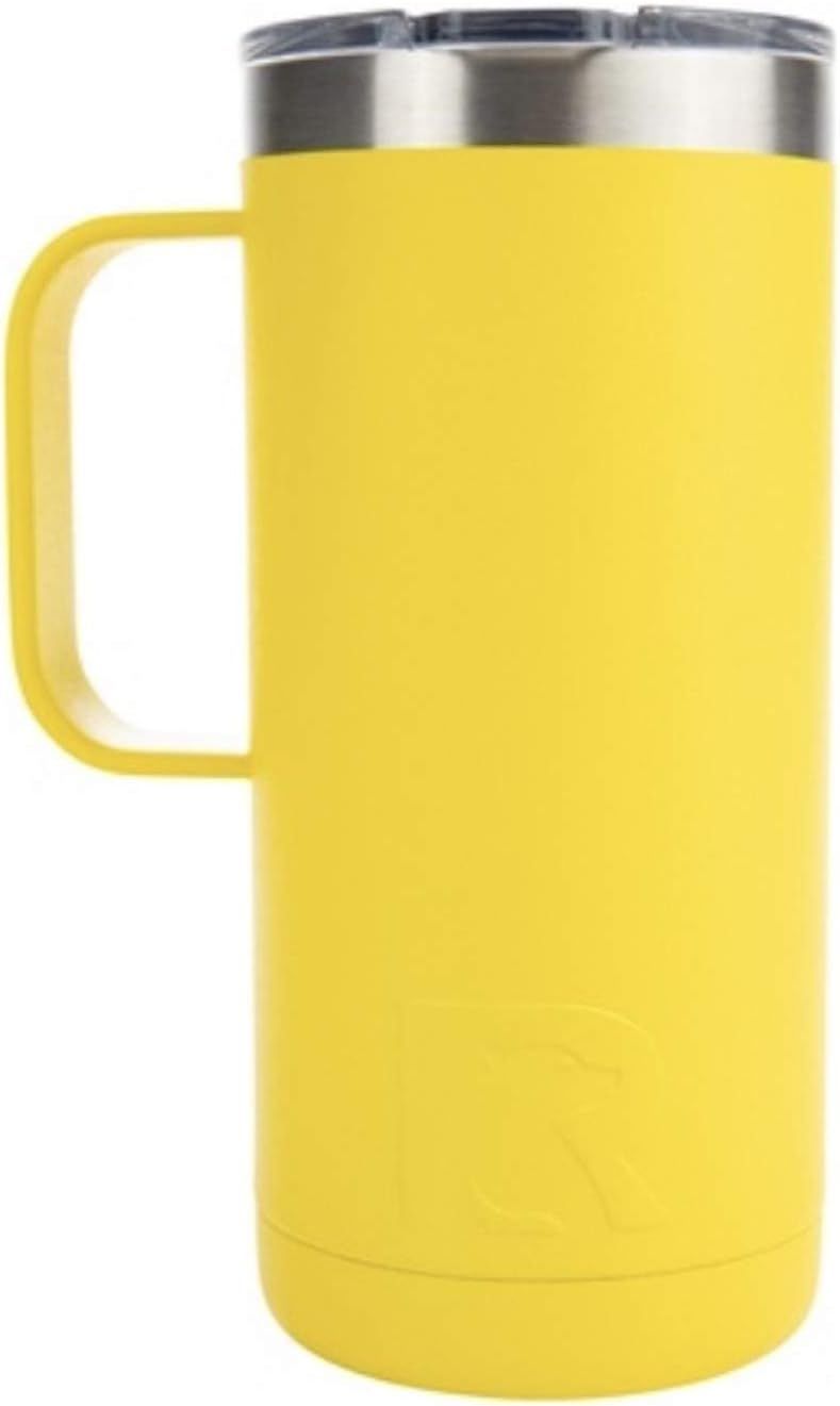 RTIC 16 oz TRAVEL MUG, Color: SUNFLOWER YELLOW MATTE