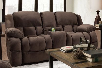 Corinthian Beluga Chocolate Motion Loveseat  29901-40