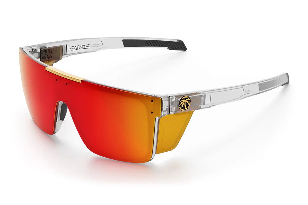 HEAT WAVE Performance Quatro Z87+ Sunglasses: Vapor Clear Frame / Sunblast Lens