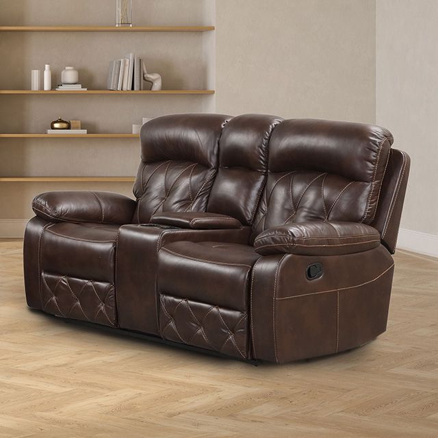 Osias Manual Loveseat w/ Console (NX6004BR-LV)