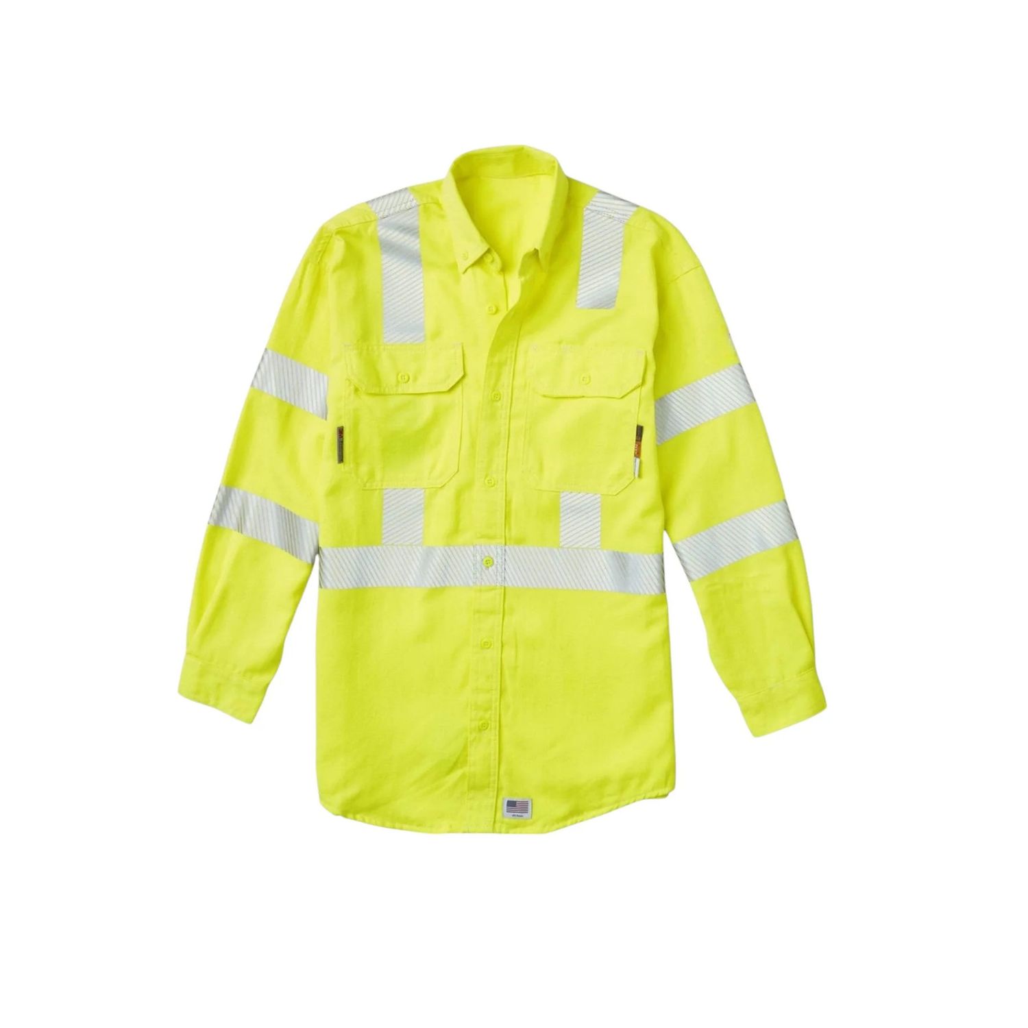 Rasco FR DH Uniform Shirt with 2" Segmented Yellow FR6530YH Large