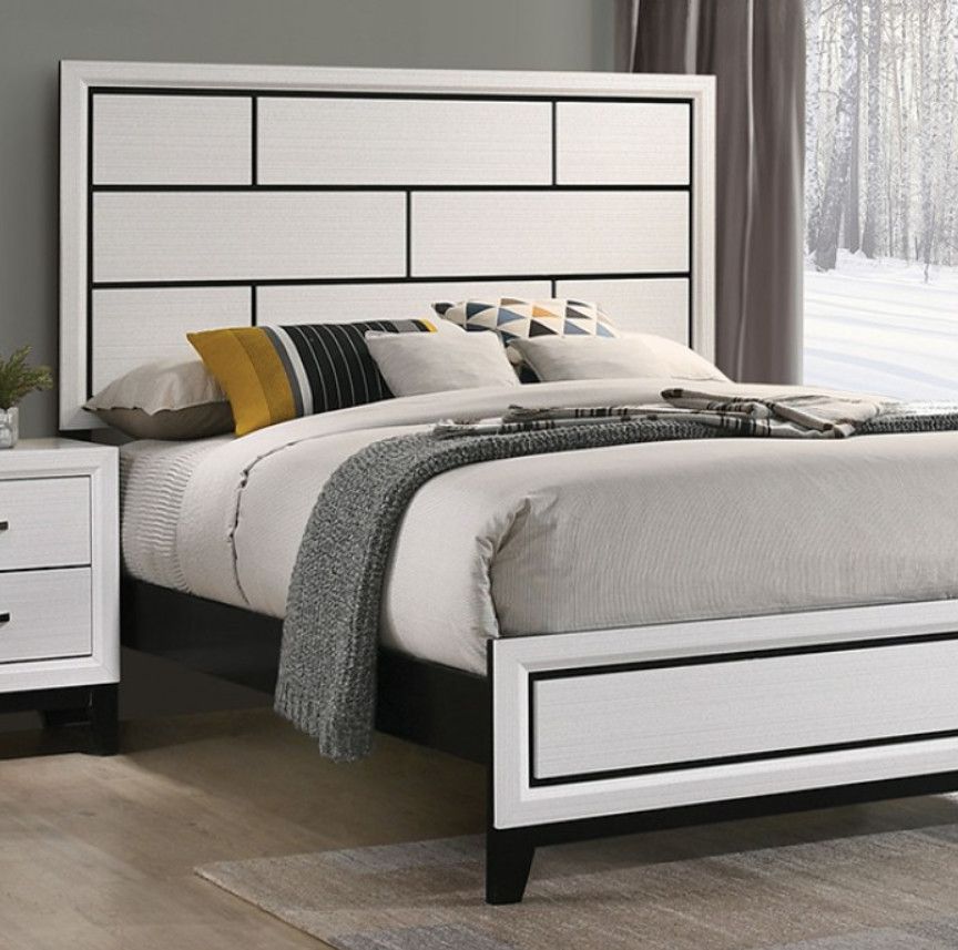 Errico Full Bed, White FM7215WH-F-BED Errico Full Bed, White FM7215WH-F-BED