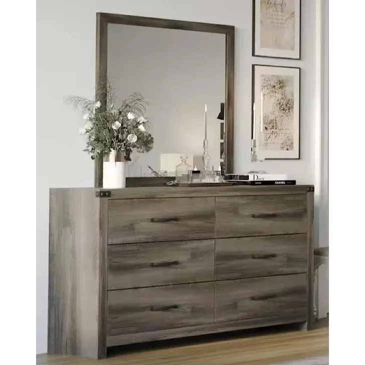 Misty LODGE Rustic Gray Dresser/ Mirror (B6303-050/B6303-060)