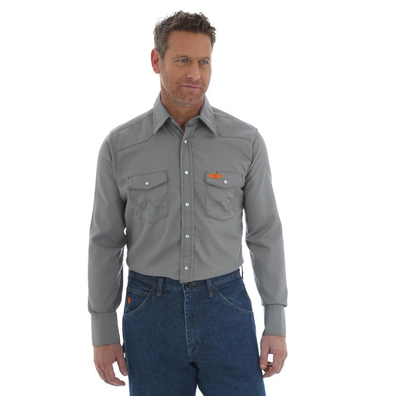 **WRANGLER FR WSTRN LT WGHT WRKSHRT CHARCOAL FR127CH