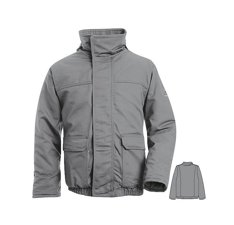 Bulwark Insul Bomber Jacket Grey JLR8GY Bulwark Insul Bomber Jacket Grey JLR8GY