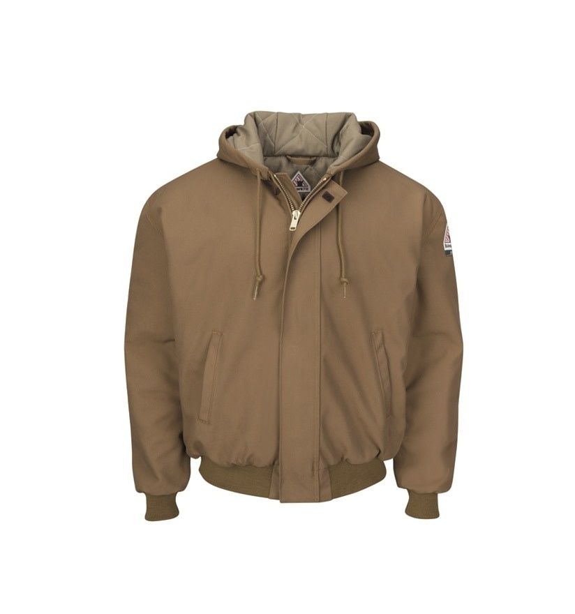 BULWARK FR Brown Duck Hooded jacket JLH6BD