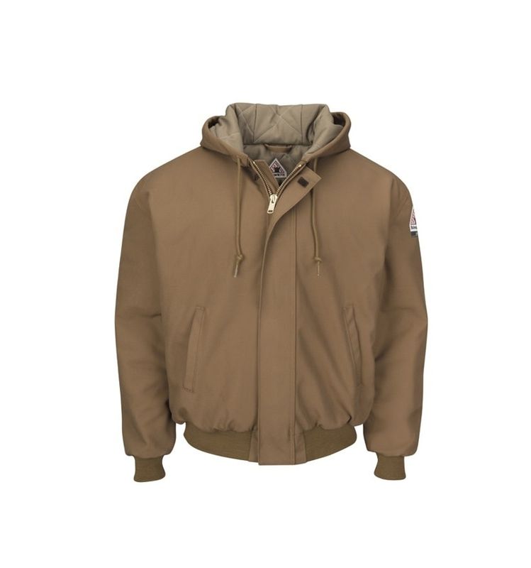BULWARK FR Brown Duck Hooded jacket JLH6BD