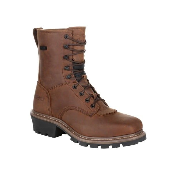 ***ROCKY SQUARE TOE LOGGER WATERPROOF WORK BOOT- RKK0277 ***ROCKY SQUARE TOE LOGGER WATERPROOF WORK BOOT- RKK0277, Size: 8M