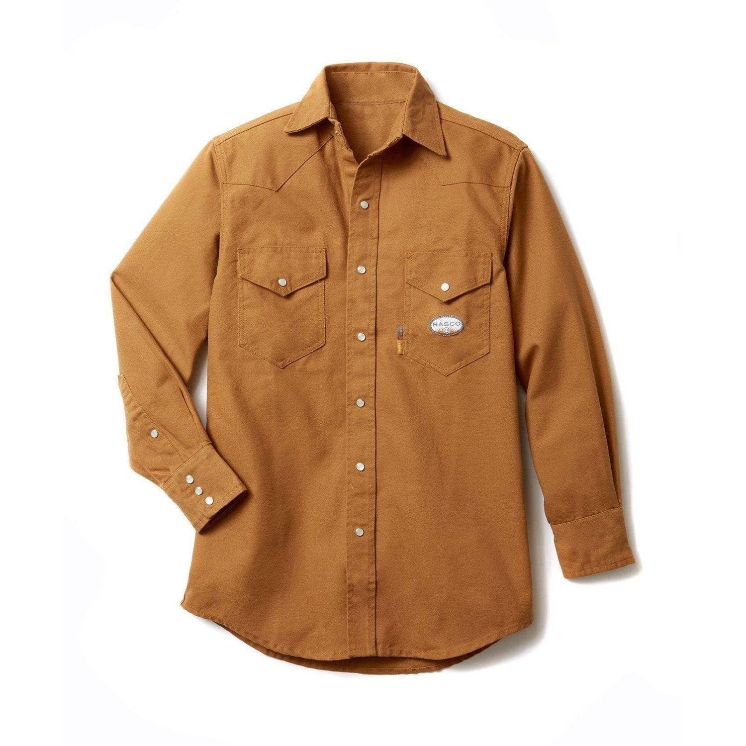 Rasco Fr Duck Snap Shirt, Color: Brown FR1007BN, Size: 2XL