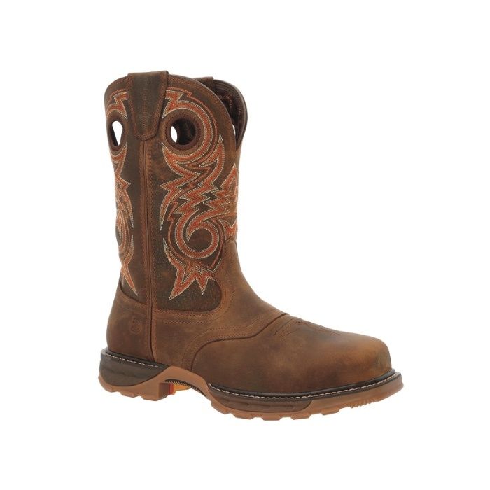 Durango® Western Brown Waterproof Work Boots – Composite Toe, Round Toe (Model DDB0365)