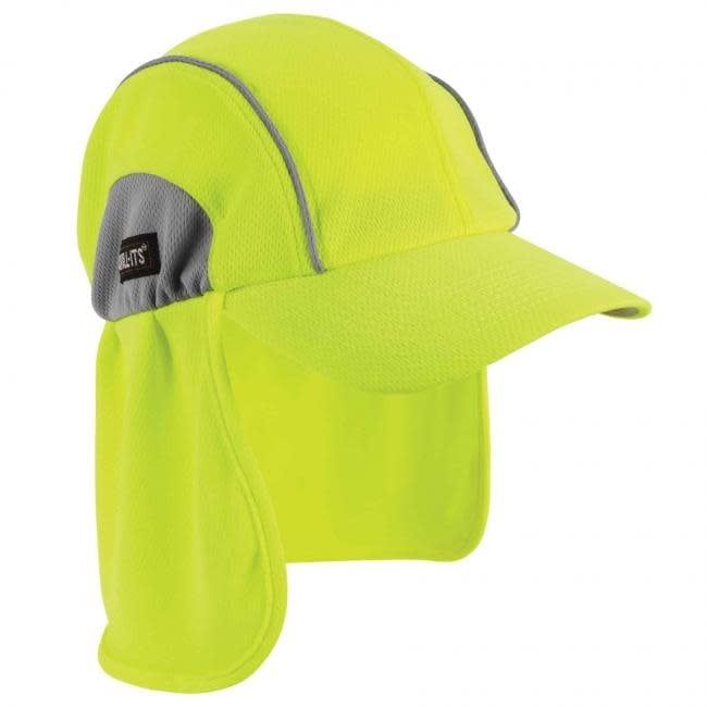 ERGODYNE 6650 HIGH-PERFORMANCE HAT W/ NECK SHADE ERGODYNE 6650 HIGH-PERFORMANCE HAT W/ NECK SHADE, Color: LIME