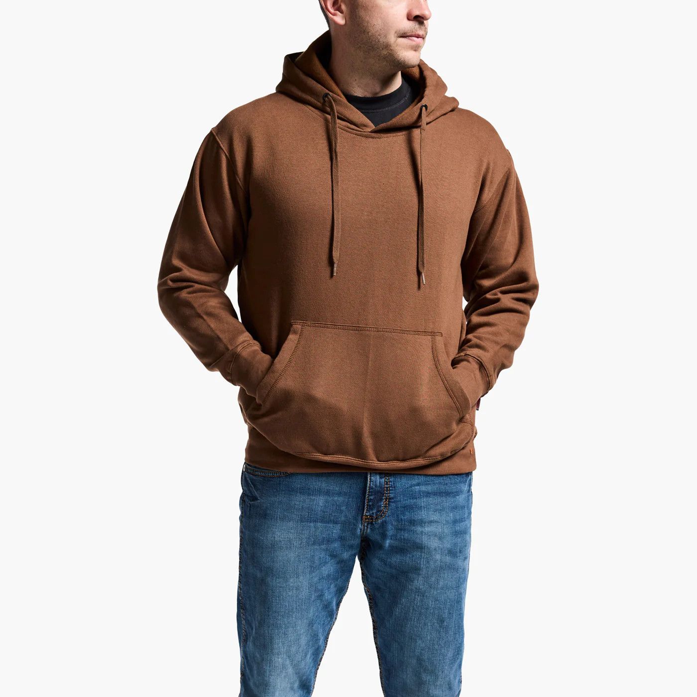 Rocky Worksmart NON-FR Hooded Sweatshirt- WW00066, Color: BROWN, Size: M