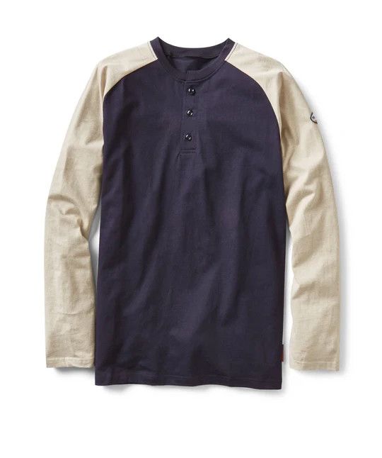 ***Rasco Fr Two Tone Henley T-Shirt